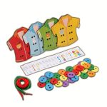 Wooden sew-on buttons string - Toys Shop Australia | Educational Toys