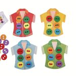 Wooden sew-on buttons string - Toys Shop Australia | Educational Toys