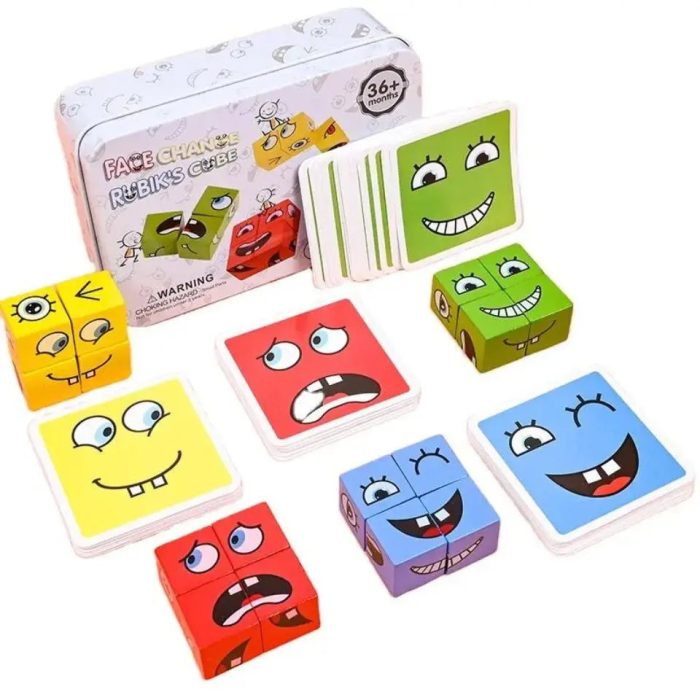 Face Expression Changing Rubik's Cube - Toys Shop Australia | Educational Toys