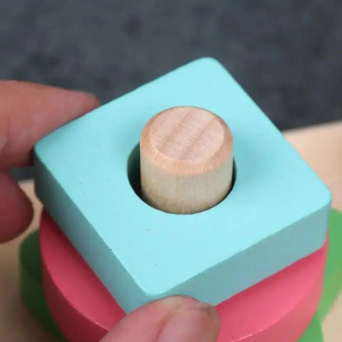 Wooden Montessori Geometric Four Column - Toys Shop Australia | Educational Toys