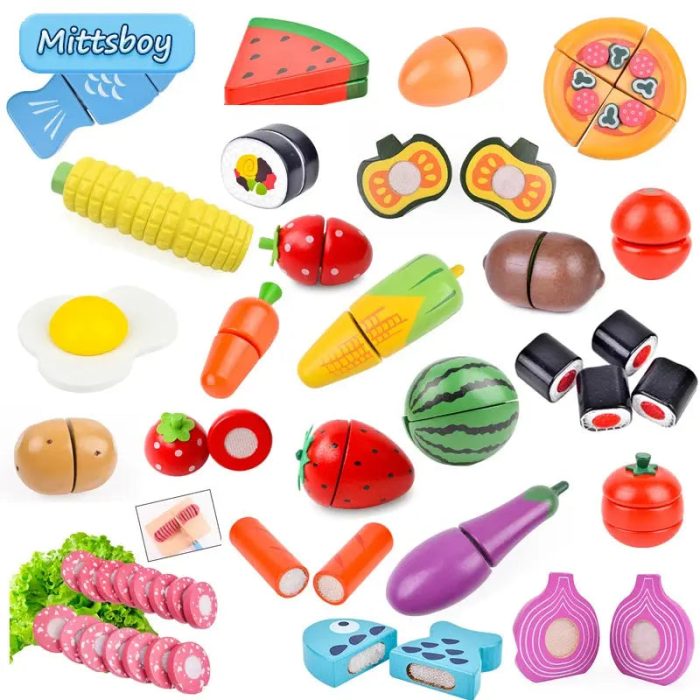 Wooden Cut Fruit & Veggie Kitchen Toy - Toys Shop Australia | Educational Toys