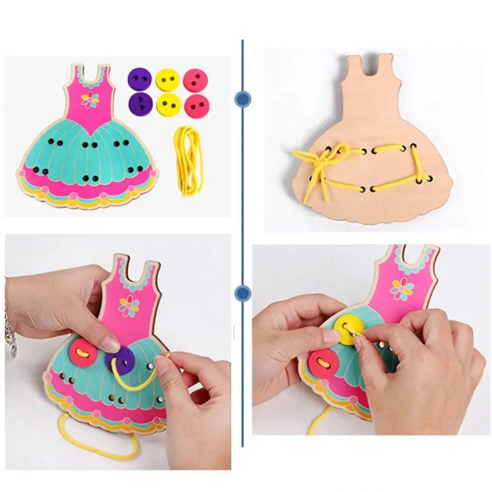 Wooden Lacing and Threading Board - Toys Shop Australia | Educational Toys