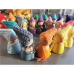 Crochet Wooden Rainbow Dolls Axe