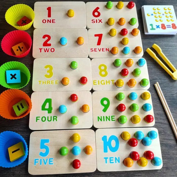 Montessori Stack Cups & Counting Beads - Toys Shop Australia | Educational Toys