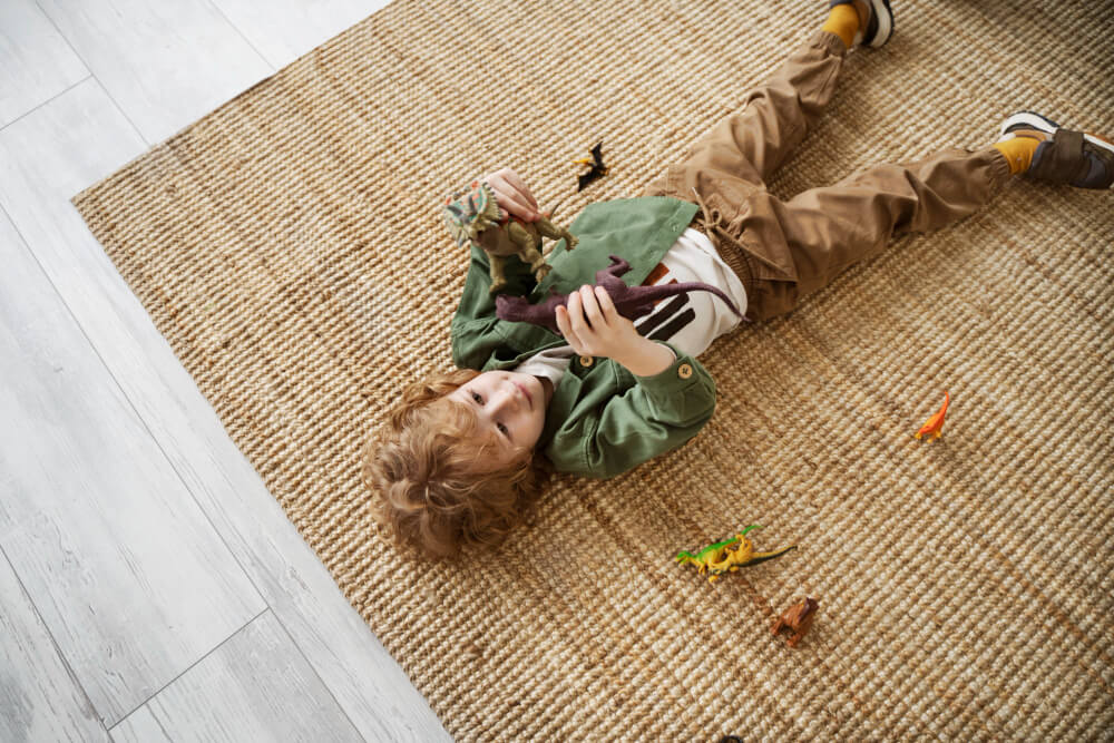 wooden floor and rug carpet